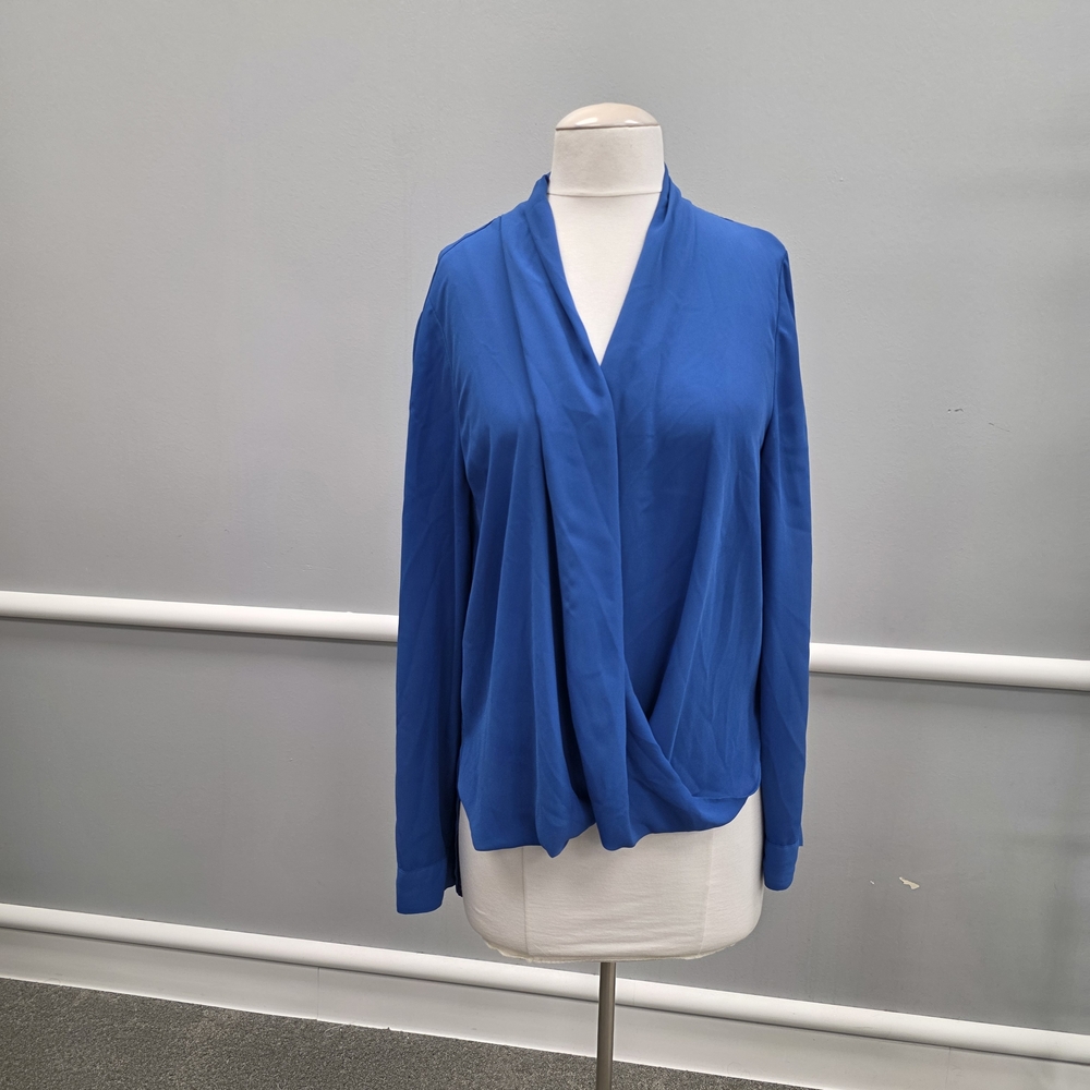 Vince Camuto Vibrant Blue Drape Blouse